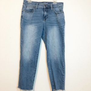 Universal Thread Denim Jeans Capri Raw Hem Cut off